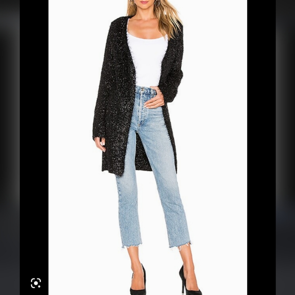 BELLDINI Long Metallic Black Cardigan 🖤